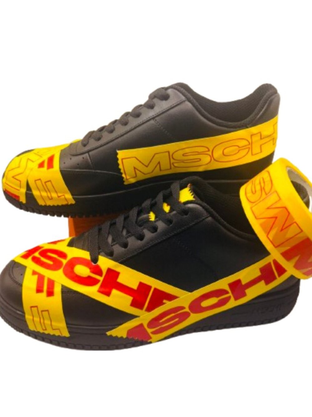 MSCHF TAP3 Black Yellow Red Sneakers M8 W9.5 Original Box Tape NEW